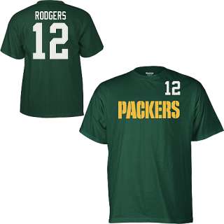 Green Bay Packers Aaron Rodgers High Density Jersey T Shirt sz Large 