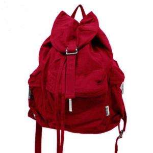 NEW Red Girls Canvas Backpack Handbag Bags Purse FB15c  