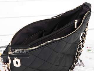 Stud Stitch Rhombus Metal Chain Shoulder Bag Handbag xf  
