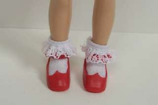BRIGHT RED Dressy Doll Shoes For 8 Tiny Ann/Betsy  