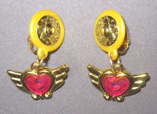 1990s Japanese Sailor Moon Plastic Earrings Set  