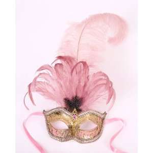 Venezianische Maske pink/gold  Küche & Haushalt