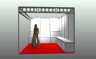 System messestand 12m² in 3m x 4m   Gebraucht   Eckstand kaufen 