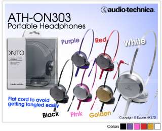 Audio Technica ATH ON303 Portable headphones FREE SHIP WORLDWIDE ON 