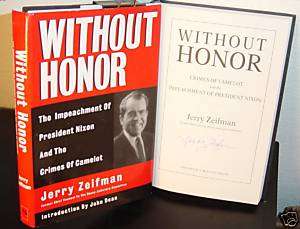 Jerry Zeifman WITHOUT HONOR Richard Nixon SIGNED 1995  