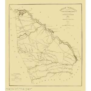   . SOUTH CAROLINA (SC) LANDOWNER MAP MILLS ATLAS 1825