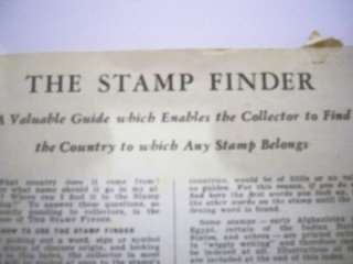 XLCR Stamp Finder & Collectors Dictionary 1953  