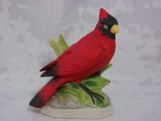 Cardinal in the Grass Bird Figurine 4 3/4 Inches Tall  