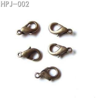 100 bronze Jewelry Findings 10mm Lobster Clasps  