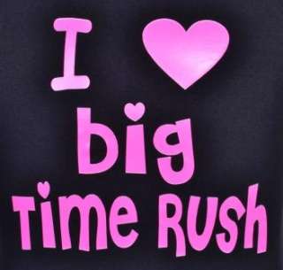 LOVE BIG TIME RUSH BLACK T SHIRT in BRIGHT PINK 5 15  