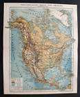 1893.Orig.​Geographic​al Map.CARTA FISICA SUD AMERICA