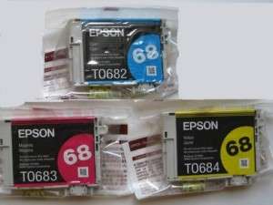 Genuine Epson 68 Color Cartridge Set NX510/NX515/C120  