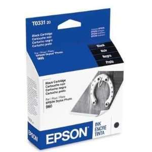 New Epson America T033120 Black Ink Cartridge Inkjet 630 Page Quick 