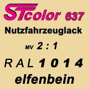 2K Lack Autolack NFZ 21 RAL 1014 elfenbein Set 1,5kg 4039847710144 