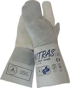 Nitras 3 Finger Schweißerhandschuhe (1 oder 12 Paar)  