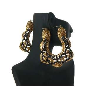  Basketball Wives POParazzi Inspired Bamboo Earrings Gold 