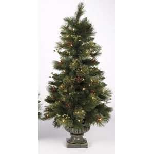   Spruce Potted Artificial Christmas Tree   Clear Lights