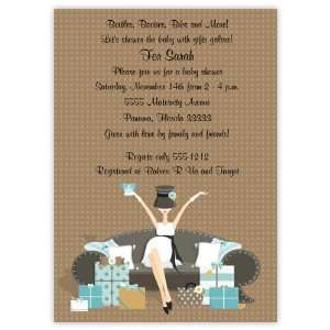  Boy Baby Shower Invitations   Fabulously Brown and Blue Invitation 