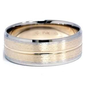  Channel Brushed Wedding Band 14K Gold Jewelry