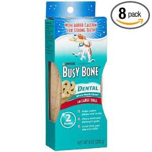 Busy Bone Dental for Large Dogs, 8 Ounce Bags (Pack of 8)  