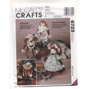   Crafts Button Dolls Sewing Pattern # 6725 Arts, Crafts & Sewing