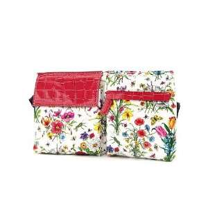 Womens Designer Inspired Fanny Pack Bag Waist Pouch PINK Floral Print 