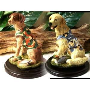  German Shorthair Dog ~ Golden Retriever Figurines By 