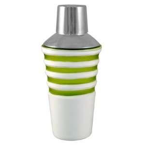 Green Horizon White Glass Martini Shaker 