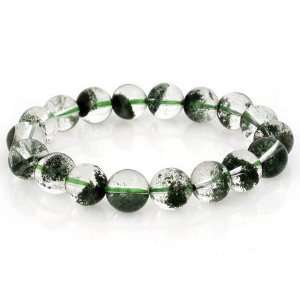    Natural Green Phantom Crystal Beaded Bracelet 