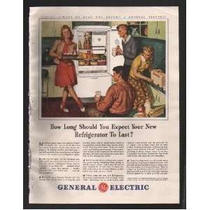  1941 AdGeneral Electric Refrigerator Sexy Girl Legs 