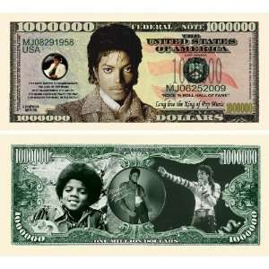  Michael Jackson  King of Pop Million Dollar Bill Novelty 