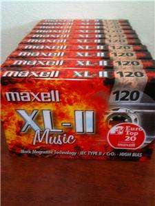 10 Maxell Euro XL II 120 Blank Cassette Tapes New/Sealed Made in 