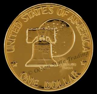   Gold Plated 1776 1976 Eisenhower Dollar Coin   P Mint (1 Coin)  