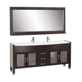 71 Modern Double Sink Bathroom Mirror Vanity Cabinet White Counter 