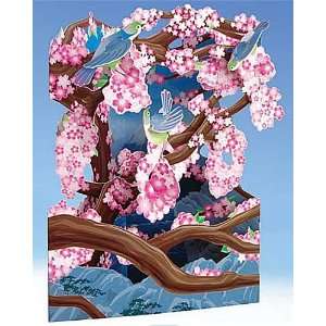  Santoro Interactive 3 D Swing Card, Japanese Flowers 