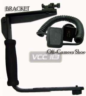 Flash Bracket +Off Camera Cord for NIKON D200 D100  
