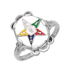   Sterling Silver Masonic Freemason Eastern Star Ring (Size 5) Jewelry