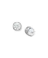   Silver Earrings, Pave Cubic Zirconia Stud Earrings (2 3/4 ct. t.w