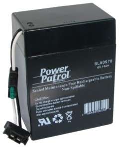 Volt 14 Amp Hour SLA Plug In Battery 6V 14AH SLA0978  