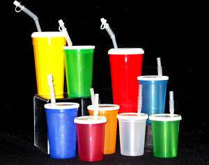 PLASTIC DRINKING GLASSES TUMBLERS SMALL & LARGE GLASSES  