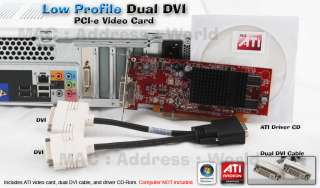   537s 545s 546s Dual Monitor DVI Video Card Low Profile SFF Slim  