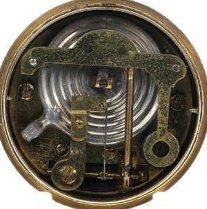   brass compensated pocket Aneroid Barometer + case fully working  