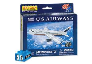   Toy US Airways Airplane Airbus 320 Building Brick toy Mint in Box