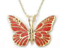 Adina Plastelina Sterling Silver Butterfly Necklace  