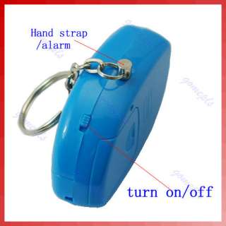 Mini Personal 120dB Security Siren Alarm Light Keychain  