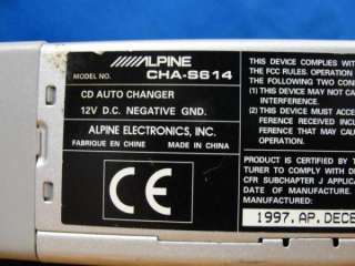 Alpine CHA S614 6 Disc CD Changer  