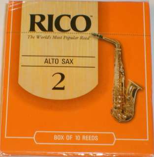RICO ALTO SAXOPHONE REED Size 2, Lot/2 Boxes, 20 Reeds  