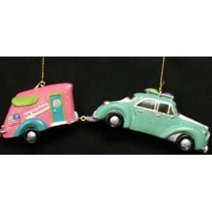   On Vacation Car & Camper Christmas Ornament #W6646