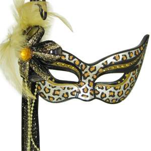 Masquerade Mask Jewelry Stand Ring Holder Leopard print  