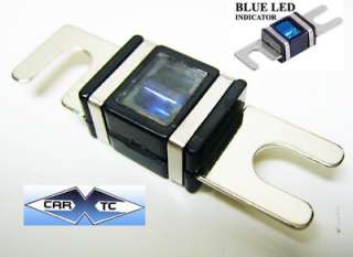 MINI ANL FUSE w/ Blue LED PLATINUM PLATED 80A 80 AMP  
